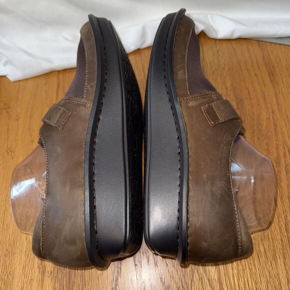 Alegria Clogs Women 8 Maroon Gold Hook N Loop Comfort Logo EUR 38 - Picture 5 of 7